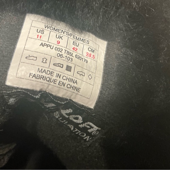 The north face Abby III black leather winter snow boots waterproof size 11 - Picture 9 of 10